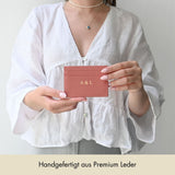 Kartenhalter Glattleder | Misty Rose