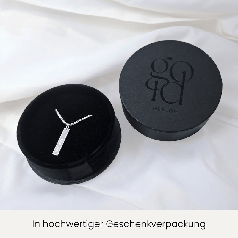 Ketten-Anhänger Bar mit Gravur Silber | Schrift