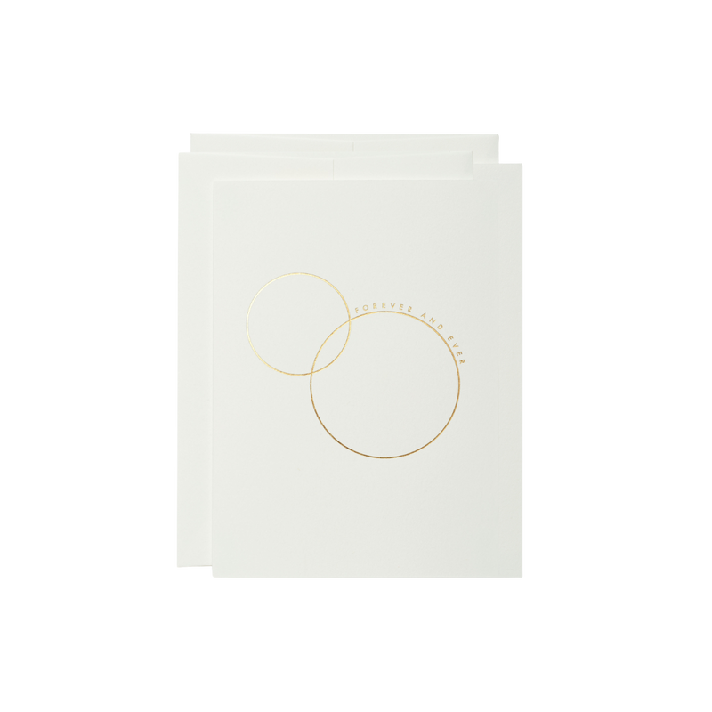 Grusskarte zur Hochzeit mit goldener Aufschrift