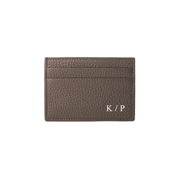 Kartenhalter genarbtes Leder Warm Earth von MERSOR Studio 