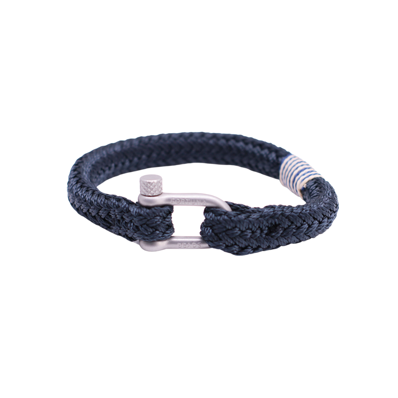 Dunkelblaues Herrenarmband von FortunaBeads