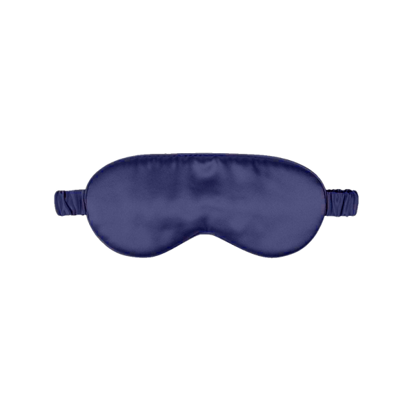 Schlafmaske aus 100% Seide in Nachtblau von MERSOR Home