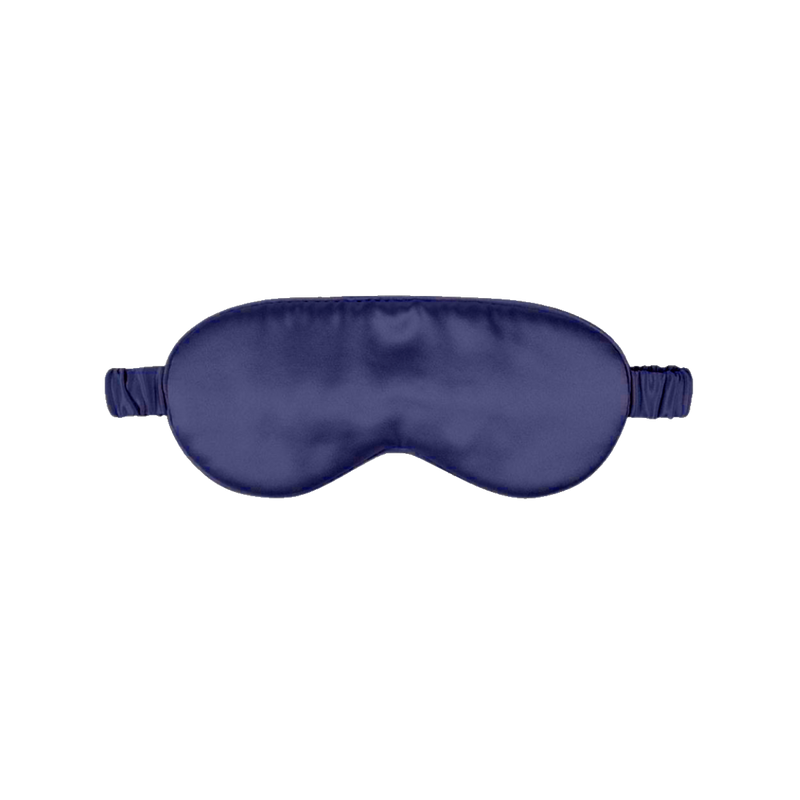 Schlafmaske aus 100% Seide in Nachtblau von MERSOR Home