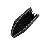 Midi Portmonee | Schwarz & Silber - Midi Geldbörse mit Gravur - Schwarz & Silber | MERSOR | MERSOR