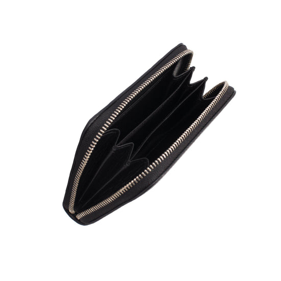 Midi Portmonee | Schwarz & Silber