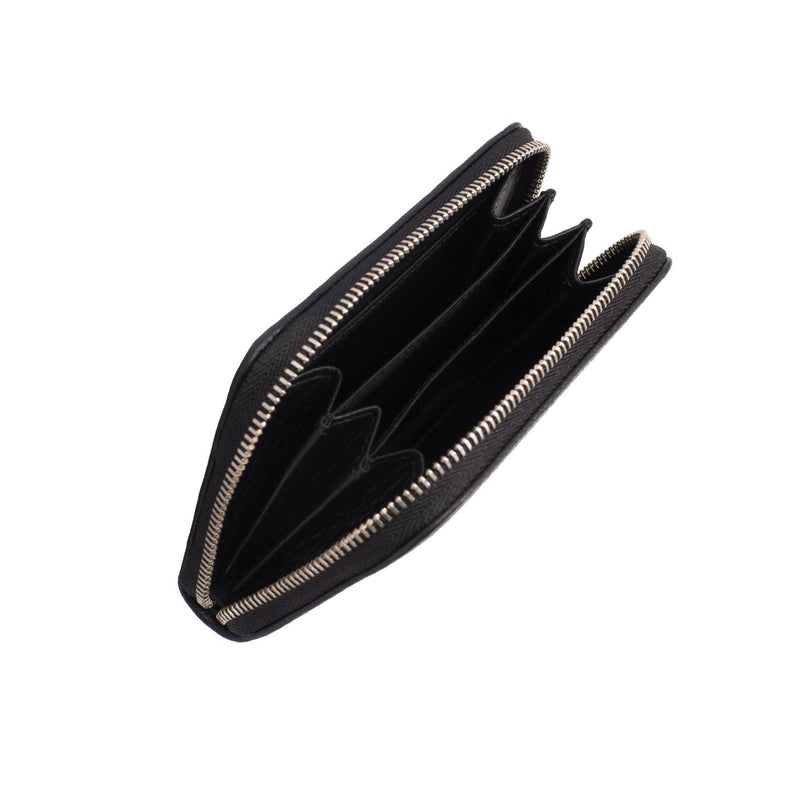 Midi Portmonee | Schwarz & Silber - Midi Geldbörse mit Gravur - Schwarz & Silber | MERSOR | MERSOR